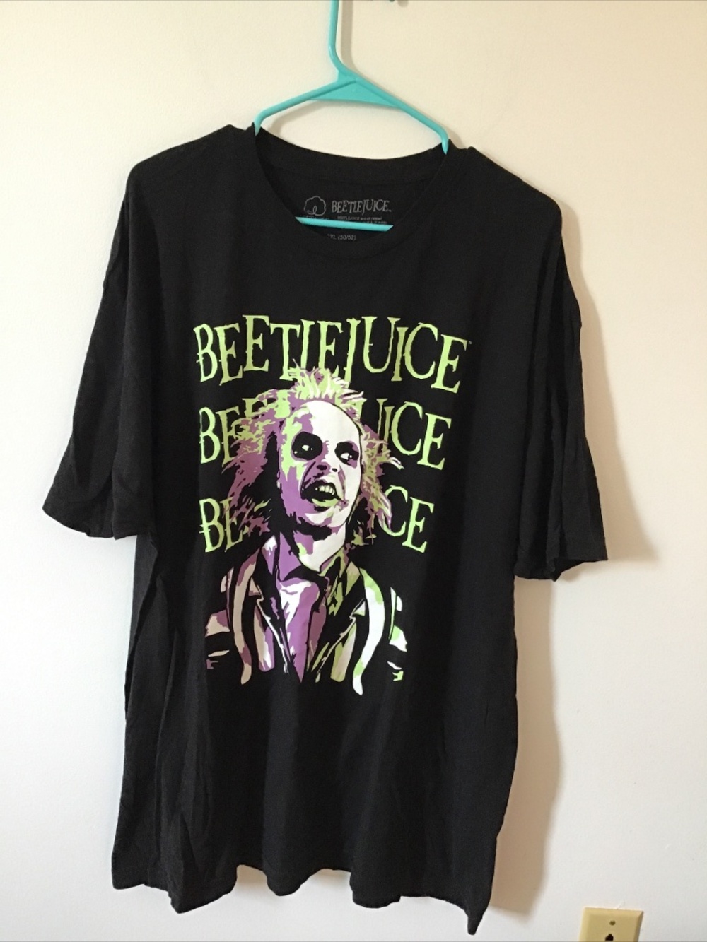 Beetlejuice Mens 2XL Black Short Sleeve T-Shirt
